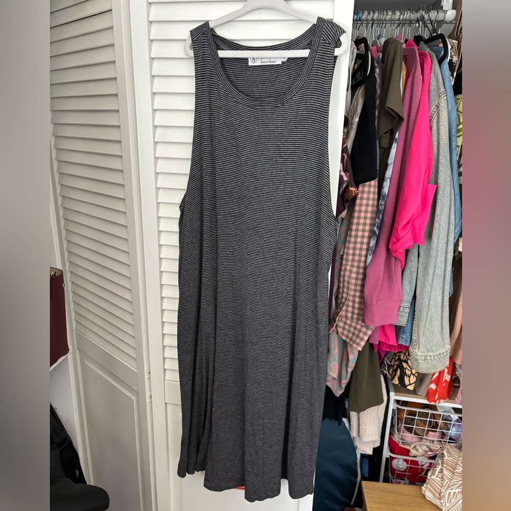 Fighting Eel Charcoal Striped dress